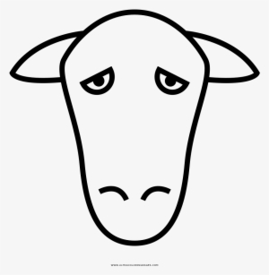 Sheep Head Coloring Page - Sheep