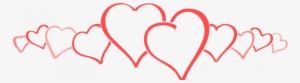 Download Valentines Png Clipart Valentine's Day Clip - Row Of Hearts