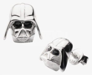 Star Wars Darth Vader 3d Stud Earrings - Sterling Silver Star Wars Darth Vader 3d Stud Earrings