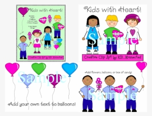 I Designed Kids With Heart Clip Art Collection For