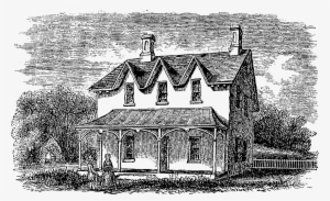 How Cute Is This House Digital Stamp This Is An 1859, - White