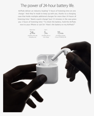 4 24-hour Battery - Apple Airpods Bluetooth Earphones
