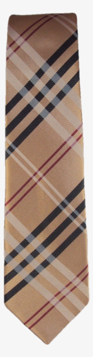 Tan Plaid Tie - Necktie