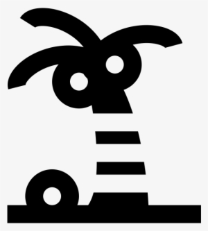 Palm Tree Rubber Stamp - Scalable Vector Graphics