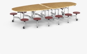 Mtse Series Mobile Eclipse Stool Table 45"x120" Top - Dining Room