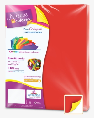 Hojas De Papel Eurocolors Bicolor Cm Para Origami - Hojas De Maquina De Colores