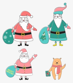 Cartoon Version Of Hand Drawn Santa Claus - Santa Claus