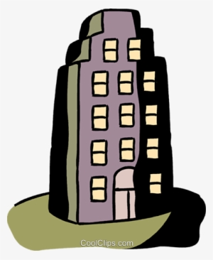 Apartment Building Royalty Free Vector Clip Art Illustration - Apartment Building Clipart