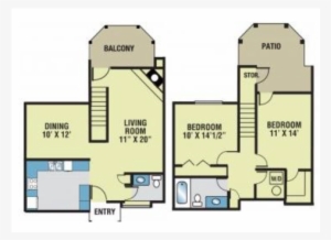 0 For The Foxglove Townhouse Floor Plan - Greenhill Apartments