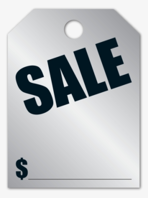 280 Mirror Hang Tags "sale" Silver And Black Imprint - Mirror Hang Tags - Fl Yellow - Sale