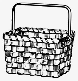 Empty Apple Basket Clip Art - Woven Basket Clip Art