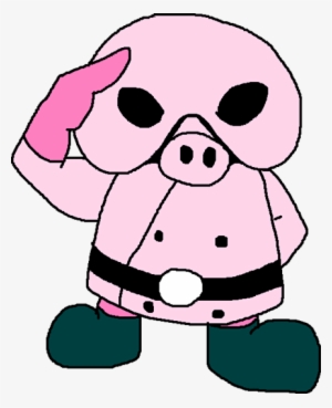 Saluting Pig Mask - Cartoon