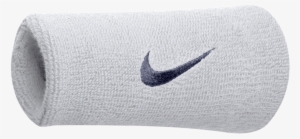 White Nike Swoosh Png Download - Nike Swoosh Doublewide Wristbands | White/navy