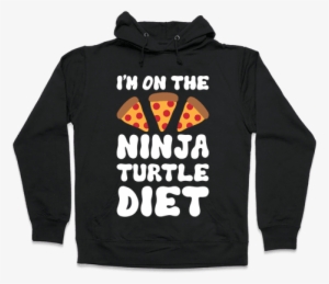 I'm On The Ninja Turtle Diet Hooded Sweatshirt - Ll Just Wait Until It's Quiet