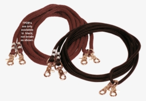 Firm Poly Rope Draw Reins Black - Draw Reins And Running Reins