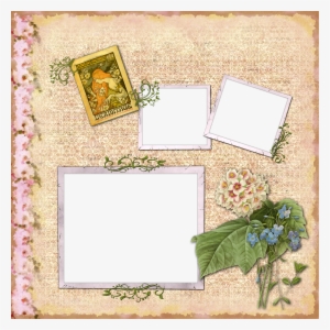 Vintage Floral Wallpaper With Photo Frames
