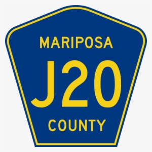 Mariposa County J20 - County Road Sign Blue