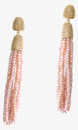 Peach Tassel Earrings - Earring