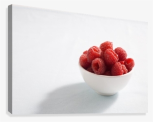 Bowl Of Raspberries Canvas Print