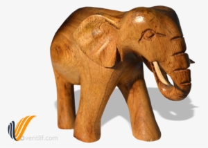 Elephant Trunk Down Wood Carving Figurine Fertility - Wood Carving