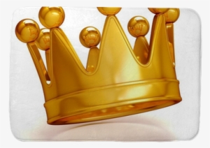 3d Golden Crown On White Background Bath Mat • Pixers® - 3d Crown