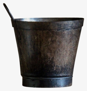 Metal Bucket Transparent Png - Old Bucket Transparent