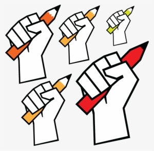 698 Graphic Illustration Of Hand Holding A Pencil - Freedom Of Press Png