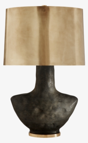 Armato Small Table Lamp In Stained Black Metallic Ceramic - Kelly Wearstler Beton Lamp