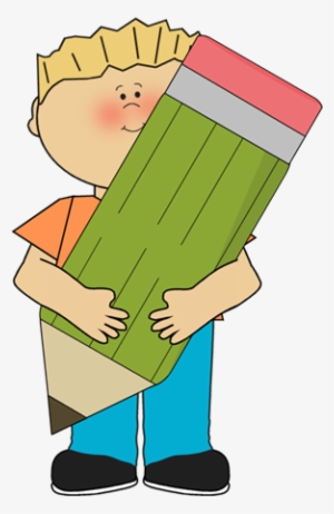 Boy With Pencil - Boy With Pencil Clipart