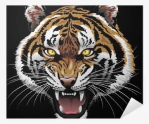 Tiger Roar Canvas Print - Small By Bluedarkart