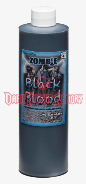 Pint Of Zombie Black Blood - Zombie Black Blood Pint - Black - 16 Oz.