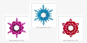 Below Is The Matching Set Of Snowflake Frames - Snowflake