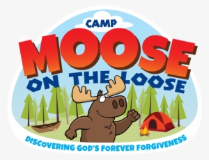 Logo Color White Border - Camp Moose On The Loose