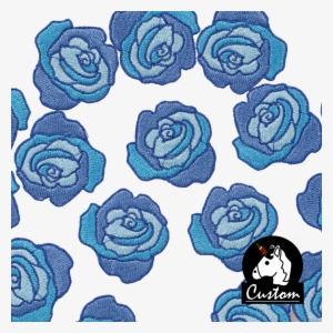 Custom Blue Rose Patch - Rose