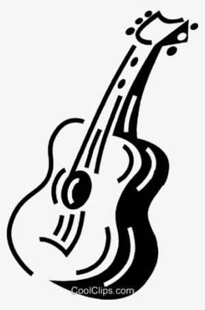 Acoustic Guitar Royalty Free Vector Clip Art Illustration - Violão Clipart