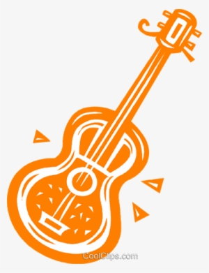 Acoustic Guitar Royalty Free Vector Clip Art Illustration - Guitar