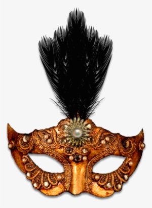 El Rincón Vintage - Mascara De Carnaval Con Plumas Png