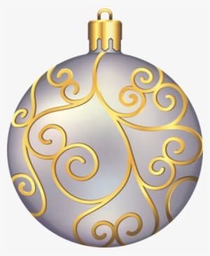 Silver Clipart Transparent - Silver And Gold Christmas Balls