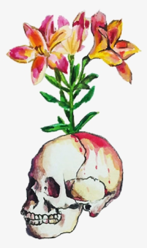 Caveira Flores Png Skull - Art