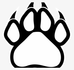 Dog Paw Print Outline - Wolf Paw Clipart