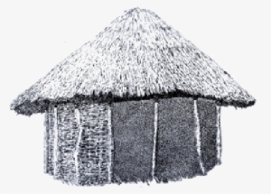 Sketch Of A Mud Hut In Zambia - Vernacular Architecture Sketches