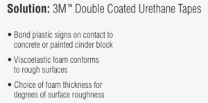 3m™ Double Coated Urethane Tapes • Bond Plastic Sign - Slogan