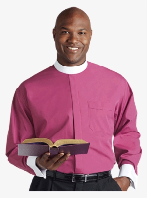 Banded Collar Ls Clergy Shirt Sm-117 - Bishop Clergy Shirt