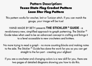 Texas State Flag Crochet Pattern Lone Star Flag Pattern - Crochet