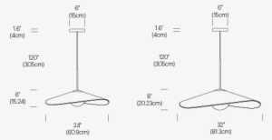 Pablo Bola Felt Pendant 32 Inch - Diagram