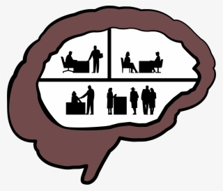 Human Brain Computer Icons Line - Brain