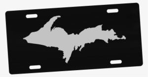 License Plate - "u - P - Silhouette" 6"x12" - Upper Peninsula Of Michigan