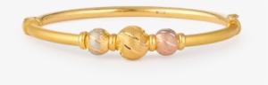 22ct Gold Sparkle Bangle Bracelet - 28115