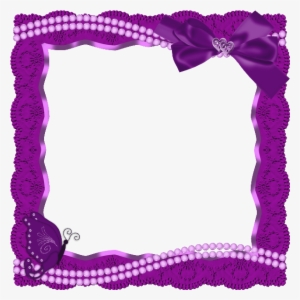 Purple Butterfly Border Design Png