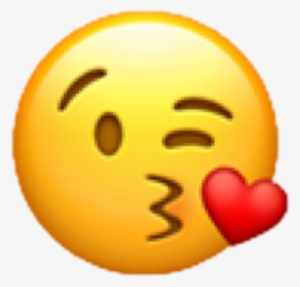 Emoji Love Kiss Heart Wink Red Freetoedit - Face Blowing A Kiss